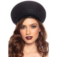 Офицерская шляпа для ролевых игр черного цвета Leg Avenue 