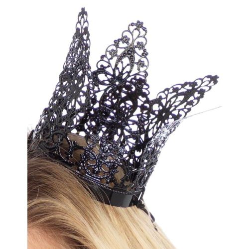 Мини корона с узором черная Leg Avenue Filigree Crown размер One Size