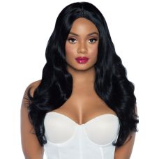 Жіночий довгий хвилястий чорний перука Leg Avenue