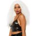 Перука еротична біла довга з кучерявими локонами для рольових ігор Leg Avenue Оne size