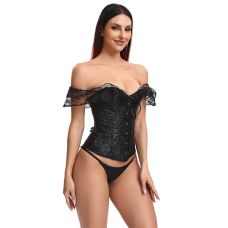 Корсет на шнурівці чорний Star Night 12 Plastic Bones розмір XS