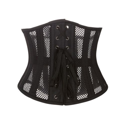 Корсет из сетки с крючками и шнуровкой черного цвета Star Night Steel Bones размер XL  Корсет из сетки с крючками и шнуровкой черного цвета Star Night Steel Bones размер XL