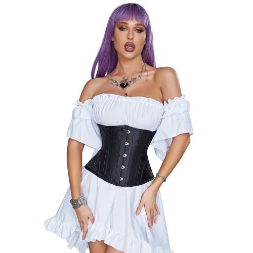 Корсет з гачками та шнурівкою чорного кольору Star Night Corset S