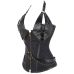 Корсет з глибоким декольте на блискавці чорний Star Night 14 Soft Steel Bones розмір XS
