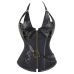 Корсет з глибоким декольте на блискавці чорний Star Night 14 Soft Steel Bones розмір XS