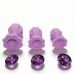 Набір силіконових анальних рельєфних пробок із каменем бузкового кольору ALUME розміри S, M, L 3 штуки