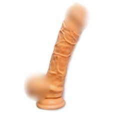 Фаллоимитатор 21 см/4 см реалистичный с яичками на присоске силиконовый Alive Adam Flesh L New