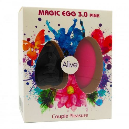 Виброяйцо Alive Magic Egg 3.0 Pink с пультом ДУ силиконовое для точки Джи Алайв