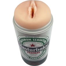 Мастурбатор вагина телесного цвета в колбе с имитацией под банку пива Alive Heineken Vagina II 
