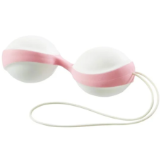 Вагинальные силиконовые шарики розово белого цвета Amor Gym Balls