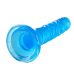 Анальна пробка на присосці у формі фалоімітатора блакитного кольору SKN