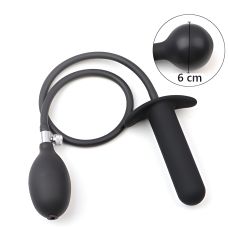 Анальний стимулятор для фістингу, що розширюється, зі 100% медичного латексу чорного кольору XESE