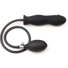 Анальная пробка расширяющаяся с подкачкой черная для фистинга латексная XESE AP-14