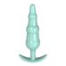 Анальна пробка рельєфна зеленого кольору Meleon AP-23