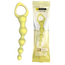 Анальные бусы с кольцом желтого цвета Meleon Anal Beads AP-29