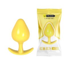 Анальная пробка желтого цвета Meleon 