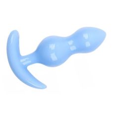 Анальна пробка куляста з дугоподібною ручкою блакитного кольору Xese модель AP04