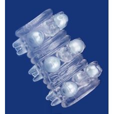 Насадка на член гелевая серого цвета SKN модель AR028