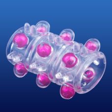 Насадка на член гелевая розового цвета SKN модель AR028