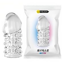 Удлиняющая насадка с пупырышками прозрачного цвета Meleon 