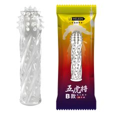 Стимулирующая насадка презерватив на член прозрачного цвета Meleon 