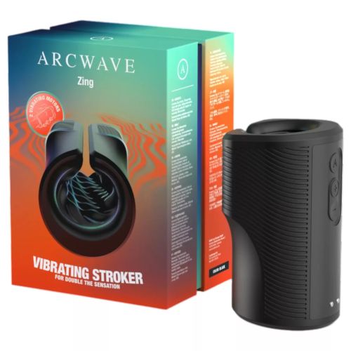 Вибрирующий мастурбатор для мужчин открытый черный Arcwave Zing 