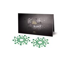 Прикраси для грудей зі стразами Mi Mi Classic Bijoux Indiscrets смарагдовий