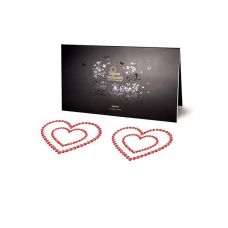 Наклейки-серця на соски зі стразами mi mi червоний Bijoux Indiscrets