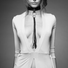 Чокер з кільцем і довгим пензликом MAZE Колір Чорний Bijoux Indiscrets