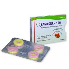 Таблетки для мужской потенции Kamagra 100 вкус клубника с лимоном 4 шт