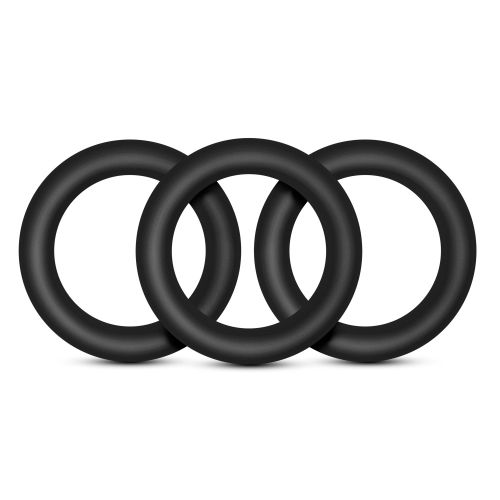 Набір ерекційних кілець на член чорного кольору Blush Performance VS2 3 штуки