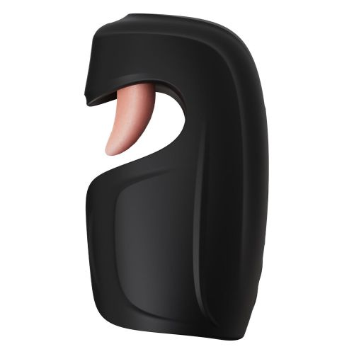 Мастурбатор із язичком та з вібрацією для чоловіків чорний Blush M for Men