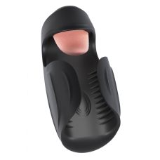 Мастурбатор с язычком и с вибрацией для мужчин черный Blush M for Men 