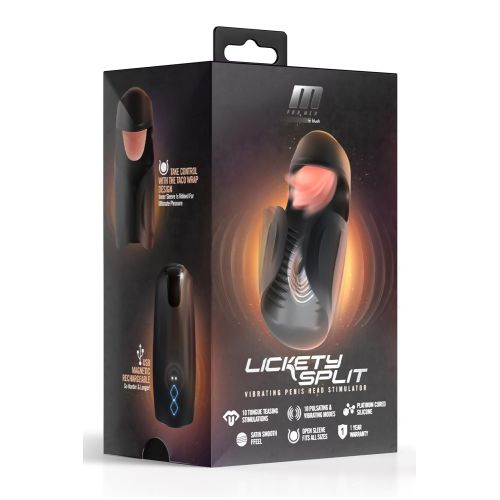 Мастурбатор із язичком та з вібрацією для чоловіків чорний Blush M for Men