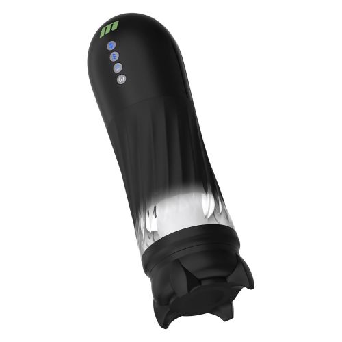 Автоматический мастурбатор в колбе с вибрацией и подогревом черный Blush M for Men 