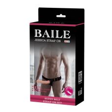 Страпон полый фаллопротез мужской с креплением на трусиках бежевый Baile Strap On 