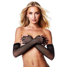 Длинные перчатки без пальцев черного цвета Baci 