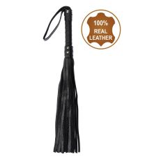 Флогер БДСМ з натуральної шкіри чорного кольору Flirty Leather