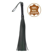 Флогер БДСМ з натуральної шкіри зеленого кольору Flirty Hard Leather