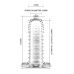 Еластична насадка для подовження статевого члена з пухирцями прозора