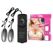 Вибростимулятор для груди серебристый Nipple Clamps