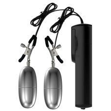 Вибростимулятор для груди серебристый Nipple Clamps