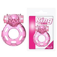 Эрекционное вибро-кольцо на член для продления секса розовое