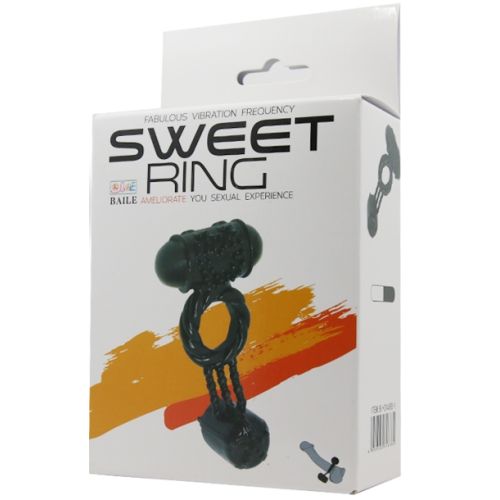 Эрекционное вибро кольцо с стимулятором клитора BAILE Sweet Vibration Ring, BI-014080-1
