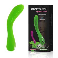 Силіконовий вібратор для стимуляції точки G і стінок піхви зелений PRETTY LOVE RUSH LOVE