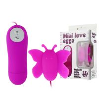 Бабочка-вибратор силиконовая с ПУ LYBAILE Mini Love Eggs розовая