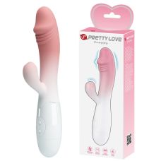 Вибратор вагинальный и для точки G с отростком для клитора розовый Lybaile Pretty Love SNAPPY