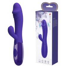 Вибратор реалистичный вагинальный с отростком для клитора фиолетового цвета Lybaile Pretty Love Snappy Youth