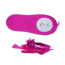 Вібратор силіконовий для клітора метелик D з крильцями 12 режимів вібрації