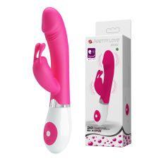 Вібратор-кролик рожево-білий Baile Pretty Love Gene